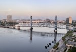 Southbound NS intermodal train crosses the St. Johns River